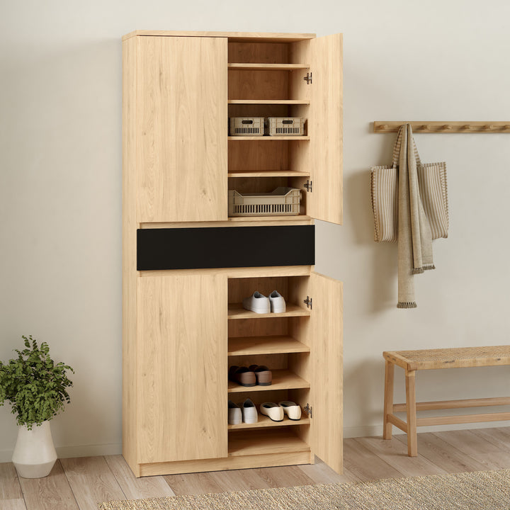 Naia Shoe Cabinet with 4 Doors + 1 Drawer - TidySpaces