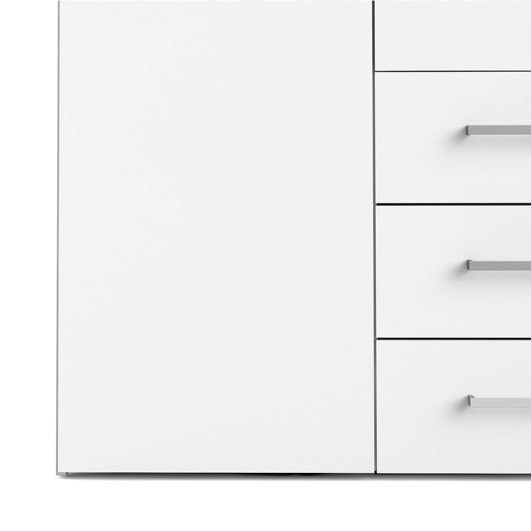 Space Wardrobe - 4 Doors 3 Drawers in White 2000 - TidySpaces