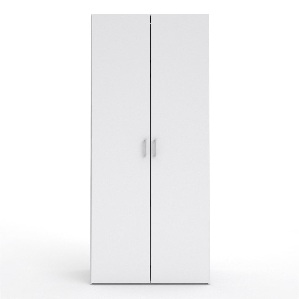 Space Wardrobe with 2 doors White 1750 - TidySpaces