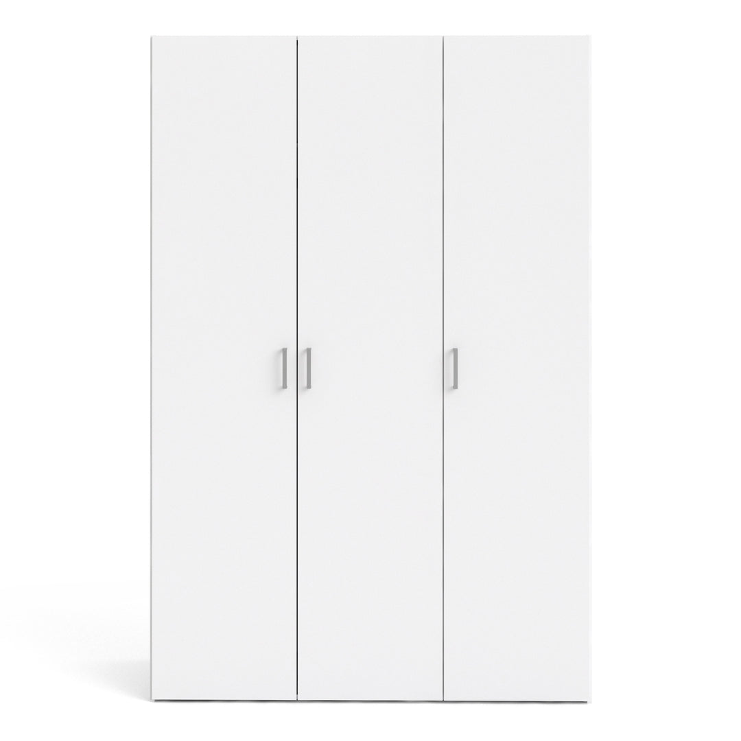 Space Wardrobe with 3 doors White 1750 - TidySpaces