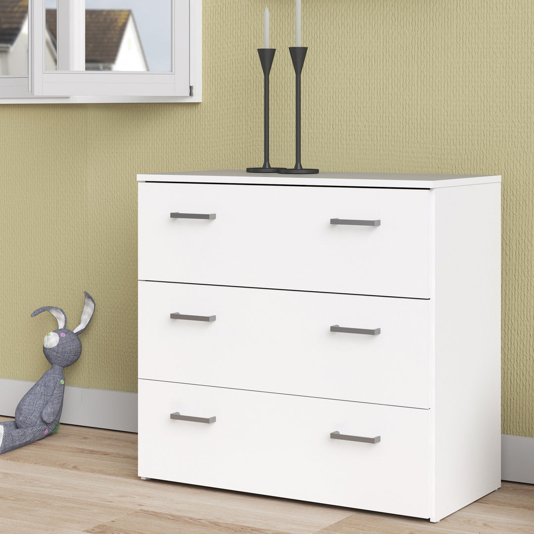 Space Chest of 3 Drawers in White - TidySpaces