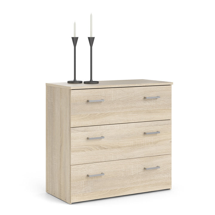 Space Chest of 3 Drawers in Oak - TidySpaces