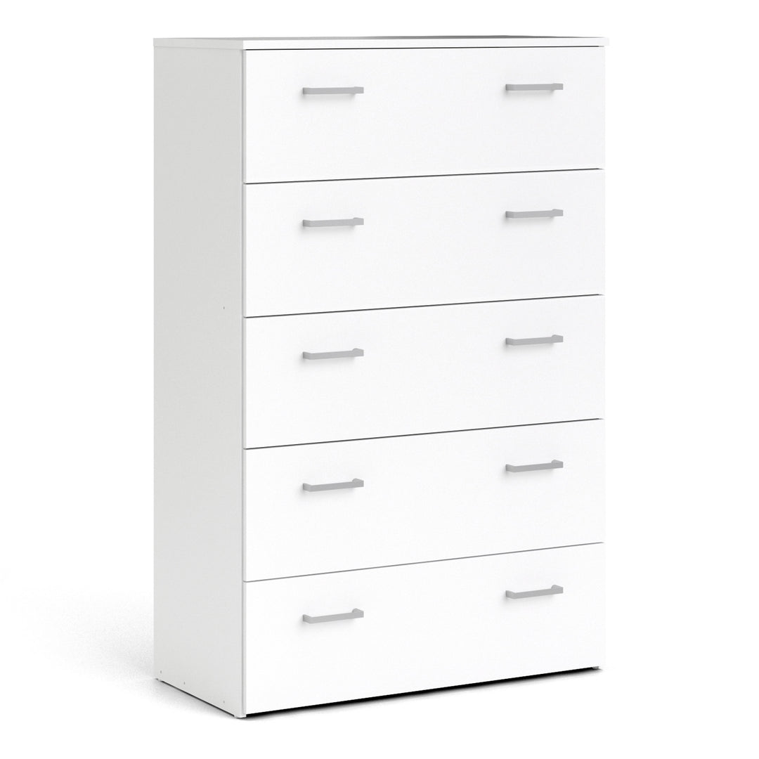 Space Chest of 5 Drawers in White - TidySpaces