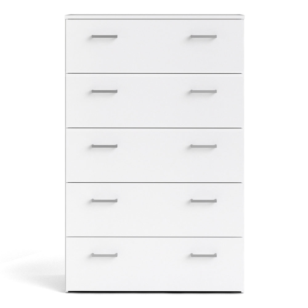 Space Chest of 5 Drawers in White - TidySpaces