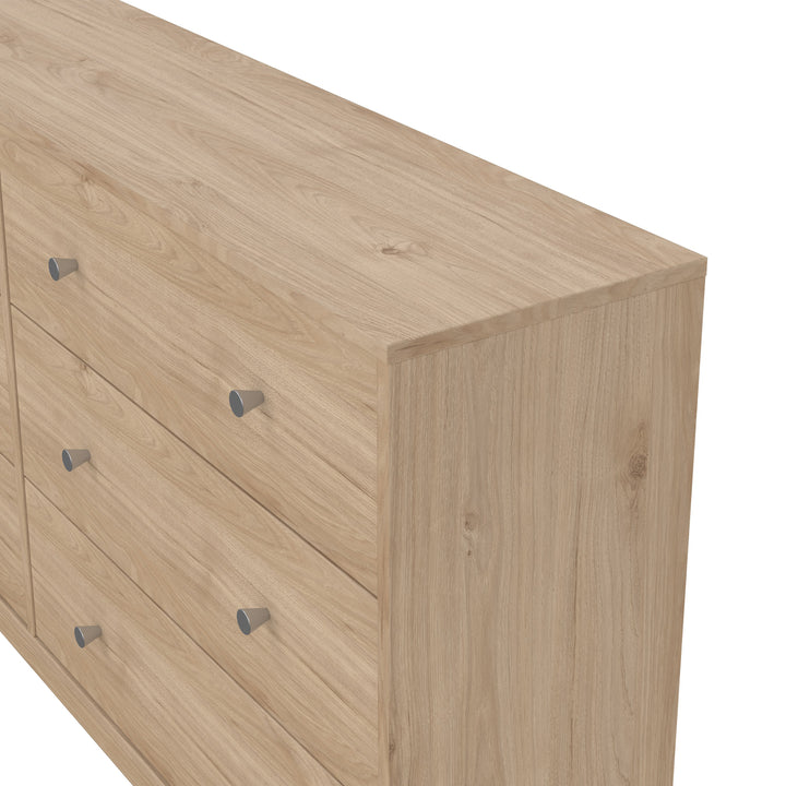 May Chest of 6 Drawers (3+3) in Jackson Hickory Oak - TidySpaces