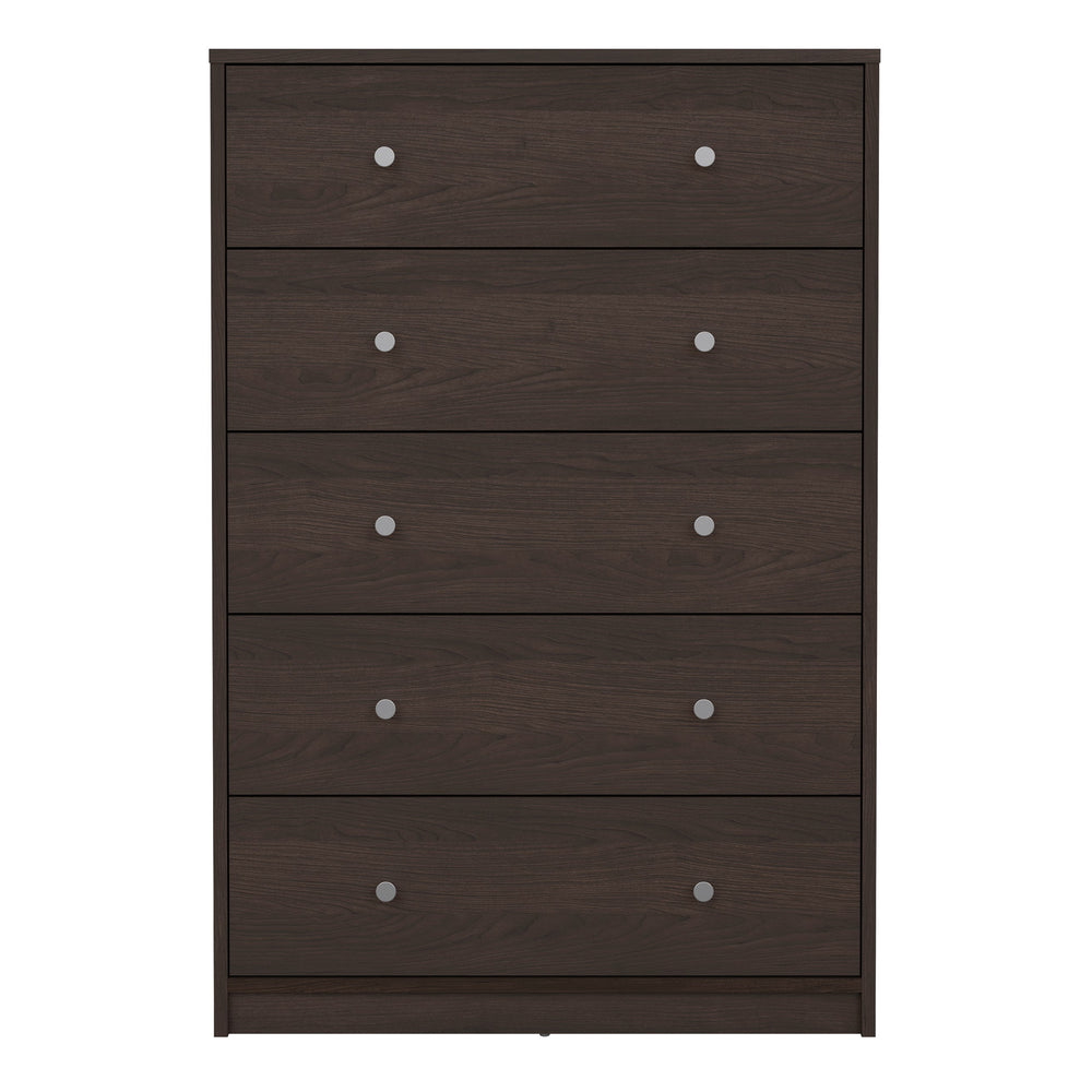May Chest of 5 Drawers in Coffee - TidySpaces
