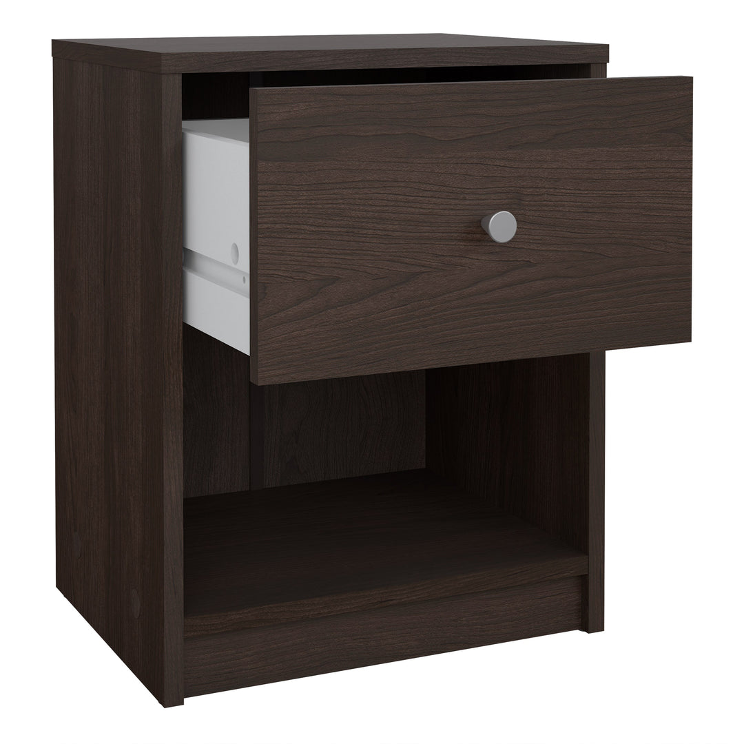 May Bedside 1 Drawer in Coffee - TidySpaces