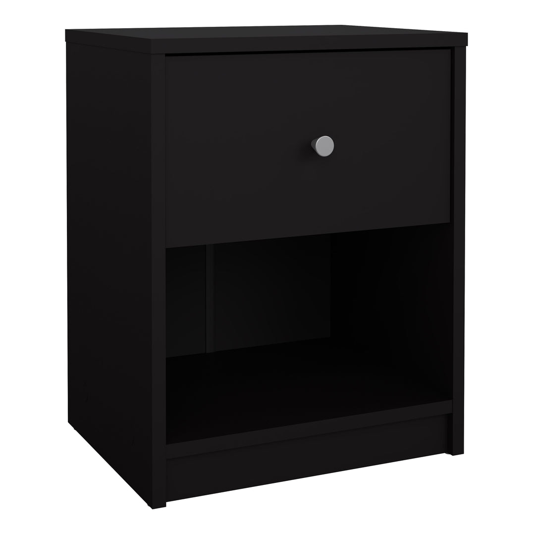 May Bedside 1 Drawer in Black - TidySpaces