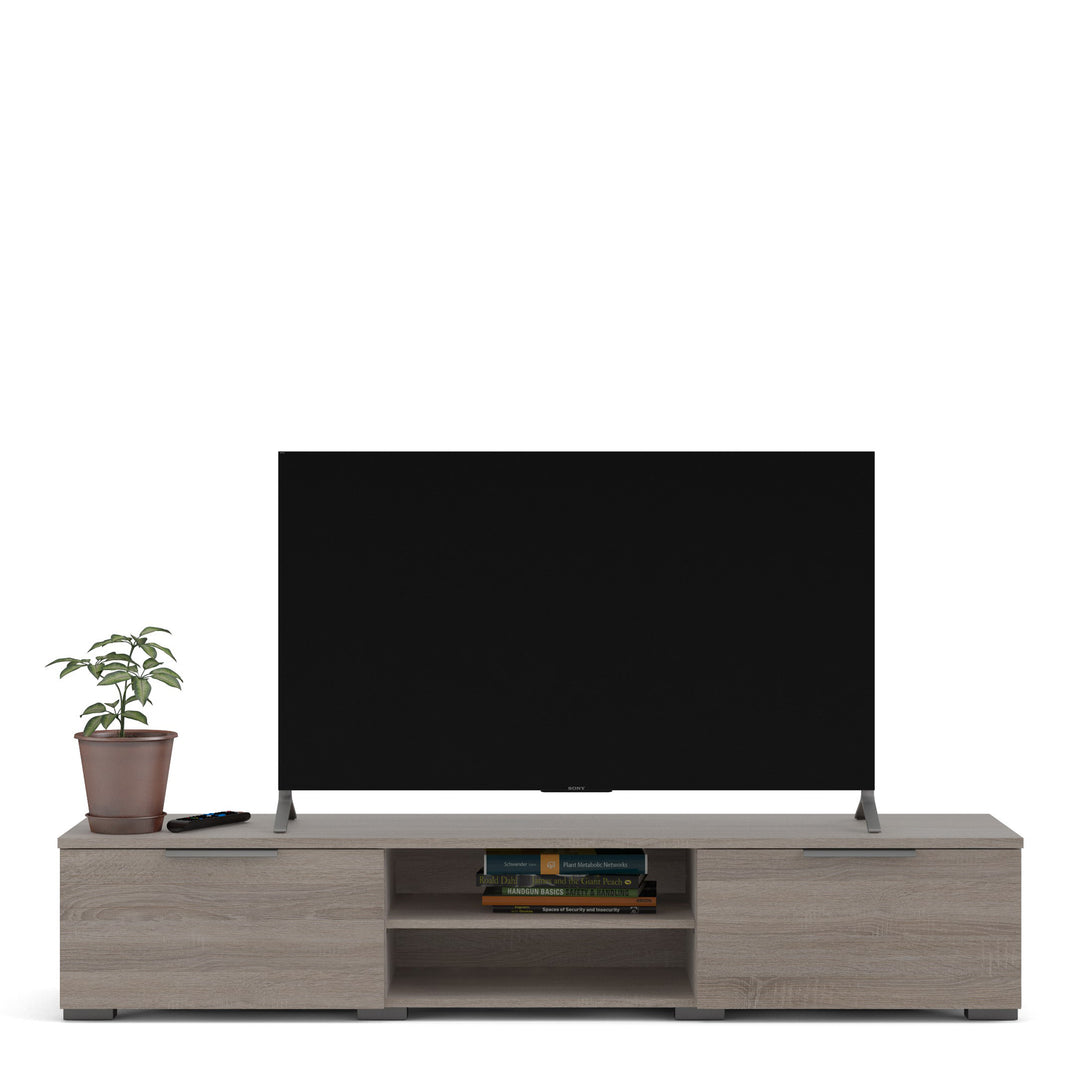 Match TV Unit 2 Drawers 2 Shelf in Truffle Oak - TidySpaces