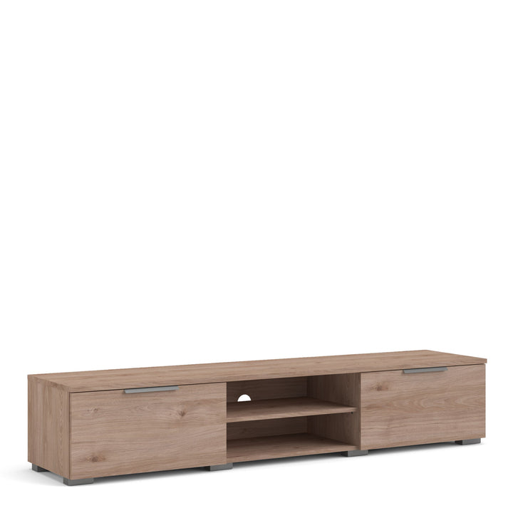 Match TV Unit 2 Drawers 2 Shelf in Jackson Hickory Oak - TidySpaces