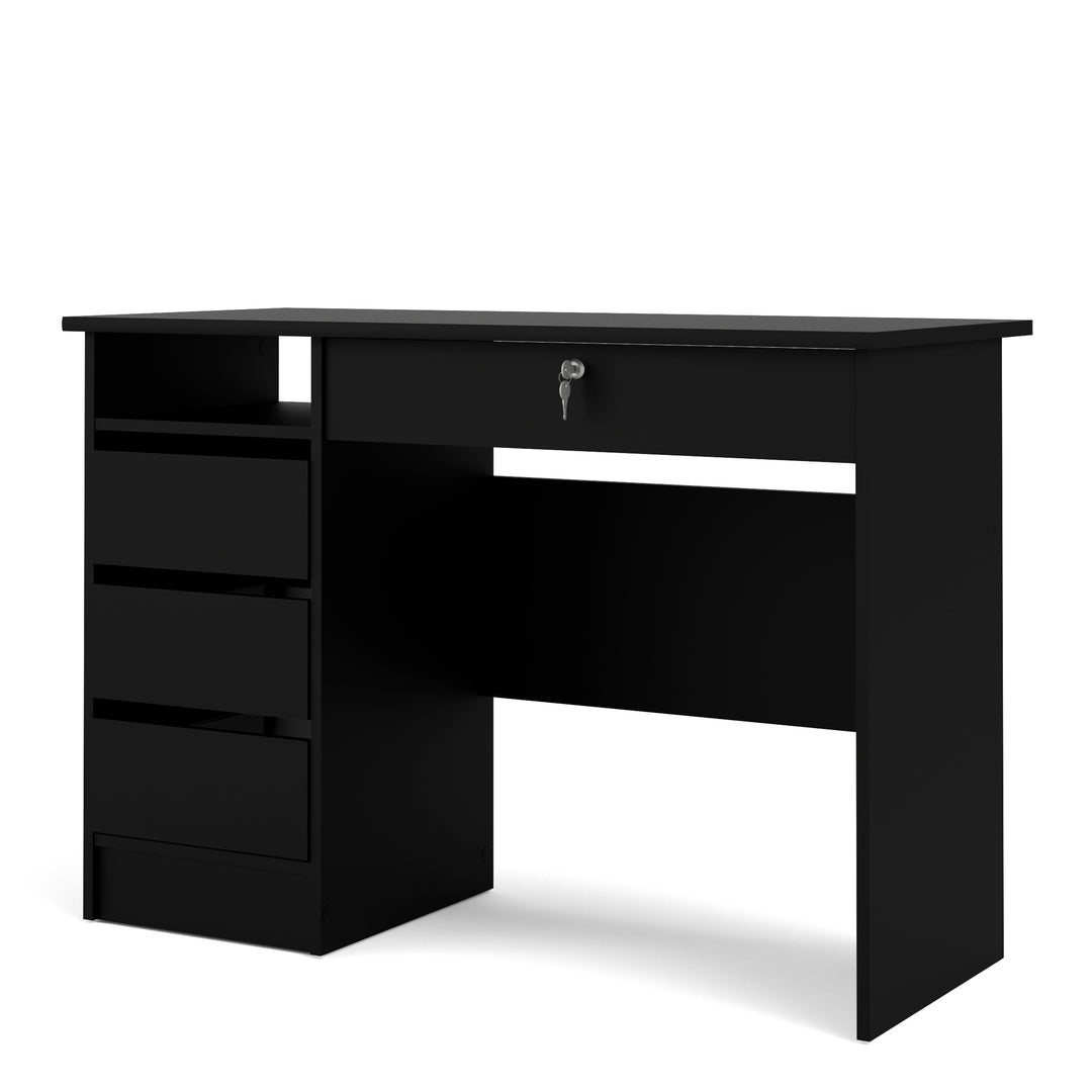 Function Plus Desk (3+1) handle free Drawer in Black - TidySpaces