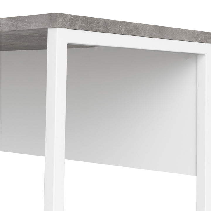 Function Plus Corner Desk 2 Drawers in White and Grey - TidySpaces