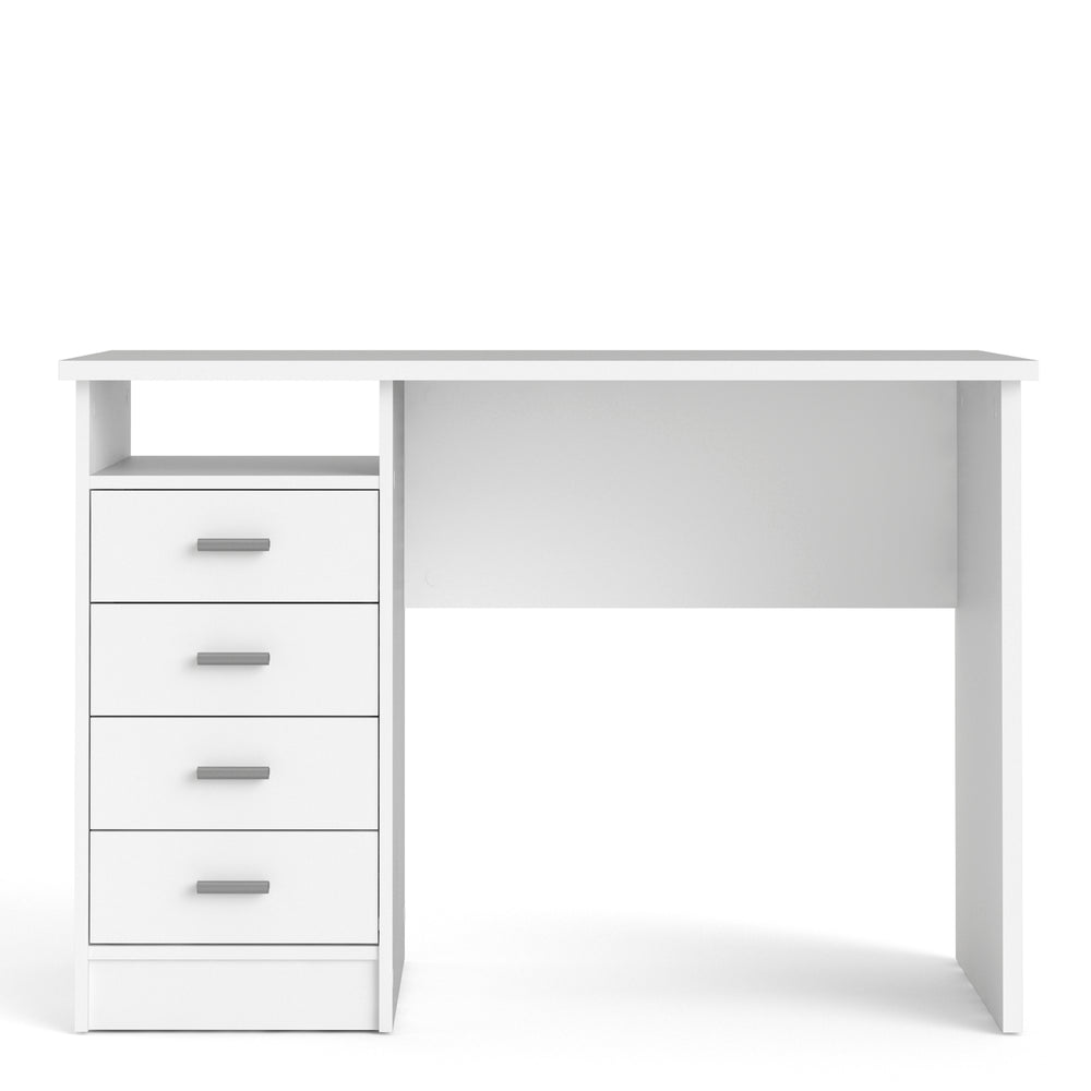 Function Plus 4 Drawer Desk in White - TidySpaces