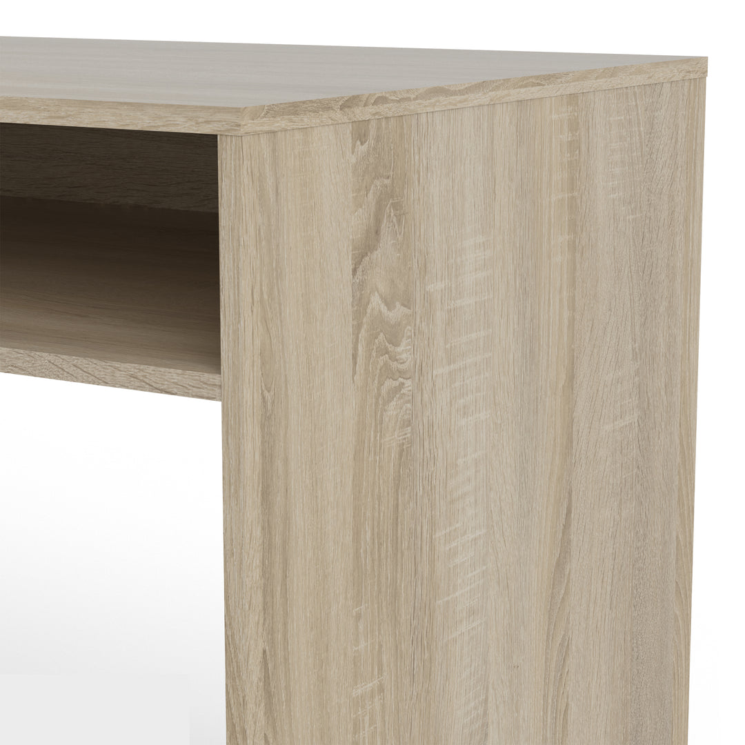 Function Plus Desk multi-functional Desk with Drawer and 1 Door in White and Oak - TidySpaces