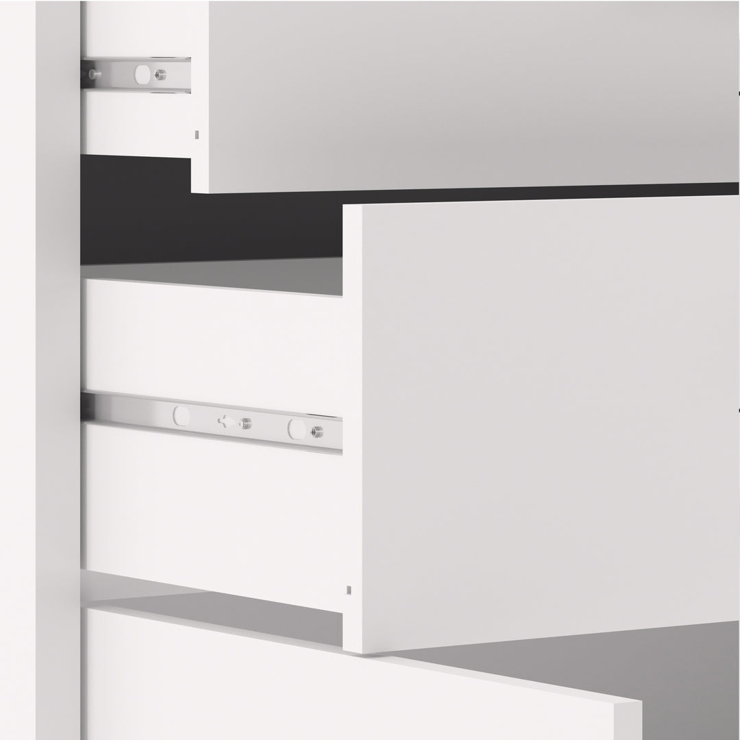 Prima Bookcase 2 Shelves With 2 Drawers And 2 Doors In White - TidySpaces