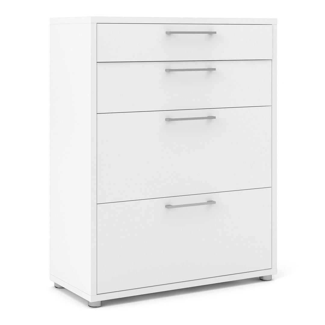 Prima Office Storage With 2 Drawers + 2 File Drawers In White - TidySpaces