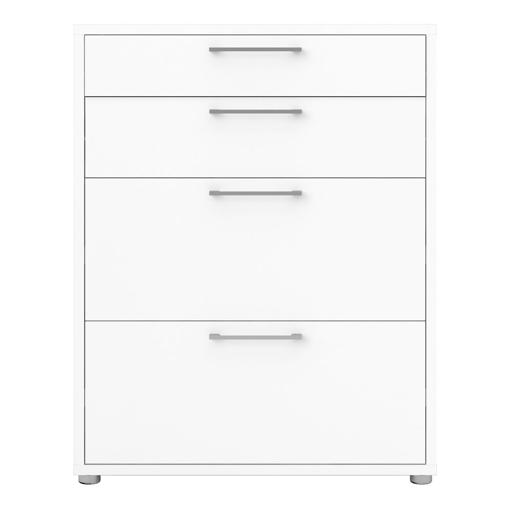 Prima Office Storage With 2 Drawers + 2 File Drawers In White - TidySpaces