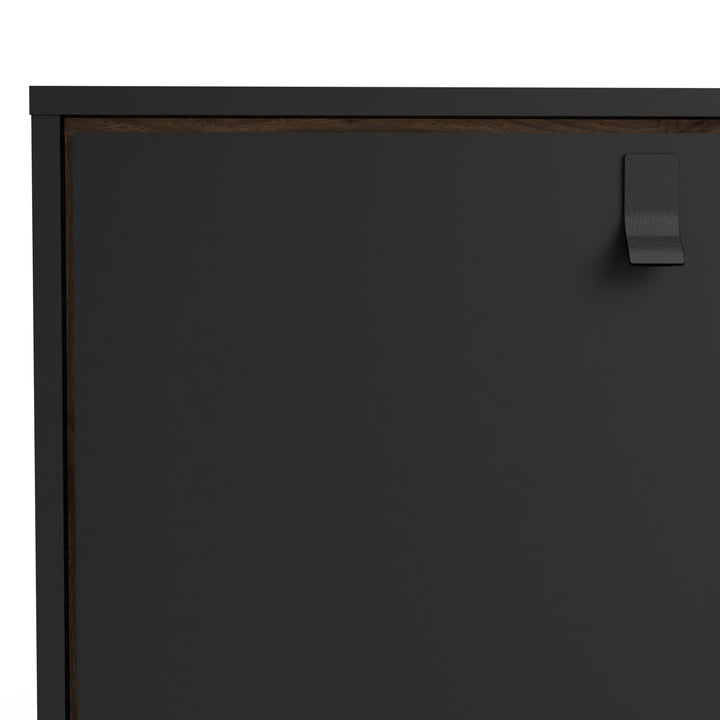 Ry Sideboard 2 doors + 2 drawers Matt Black Walnut - TidySpaces