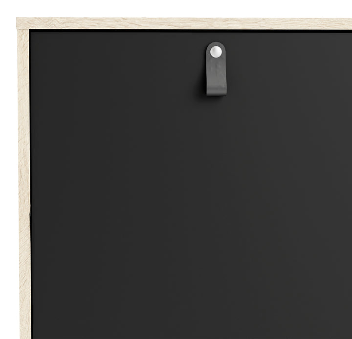 Stubbe Sideboard with 1 door + 3 drawers in Matt Black Oak - TidySpaces