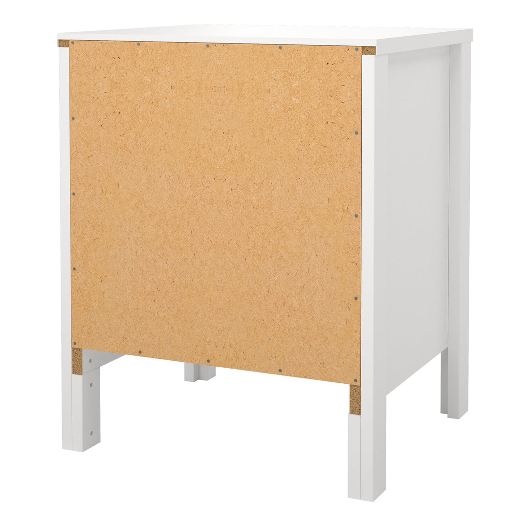 Barcelona Bedside Table 2 drawers in White - TidySpaces