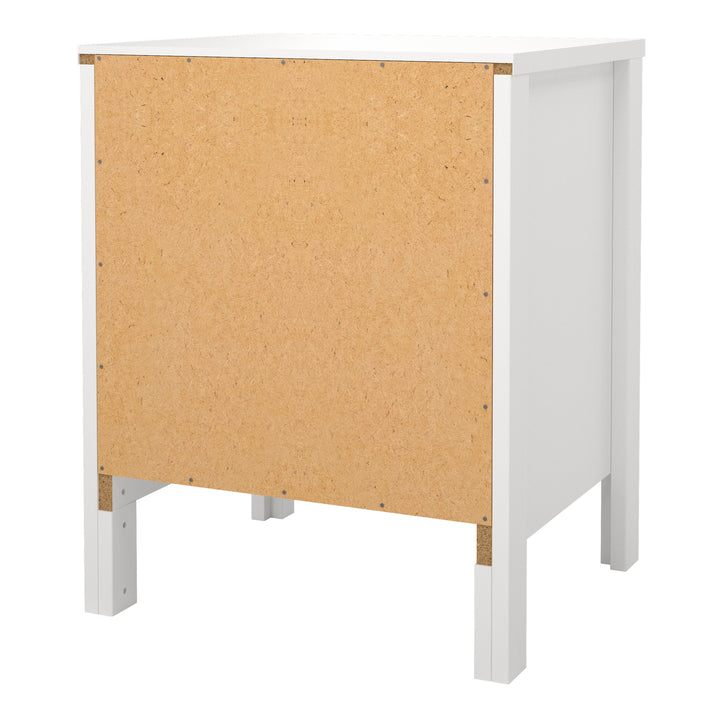 Barcelona Bedside Table 2 drawers in White - TidySpaces