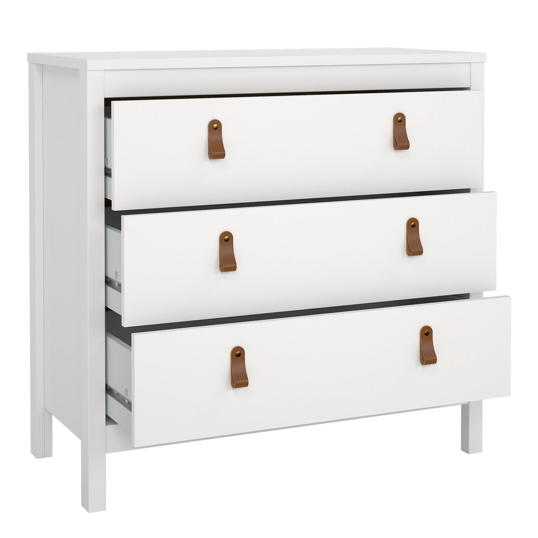 Barcelona Chest 3 drawers in White - TidySpaces