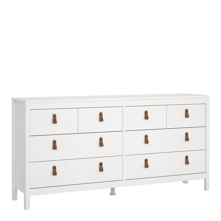 Barcelona Double dresser 4+4 drawers in White - TidySpaces