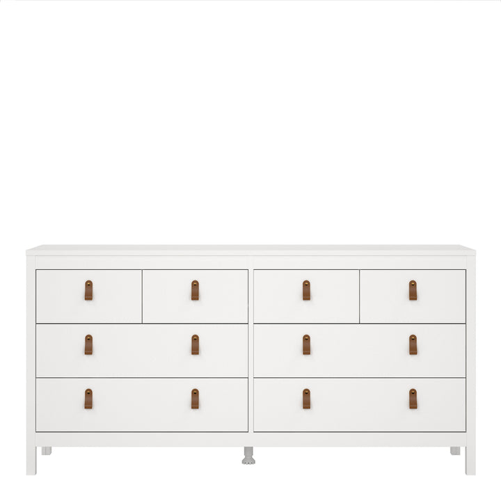 Barcelona Double dresser 4+4 drawers in White - TidySpaces