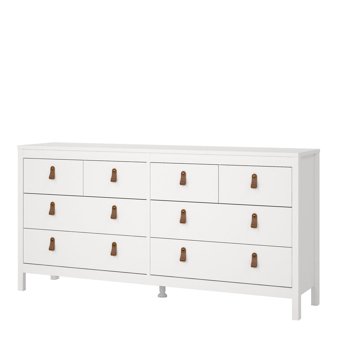 Barcelona Double dresser 4+4 drawers in White - TidySpaces
