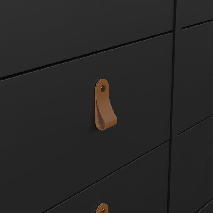 Barcelona Double dresser 4+4 drawers in Matt Black - TidySpaces