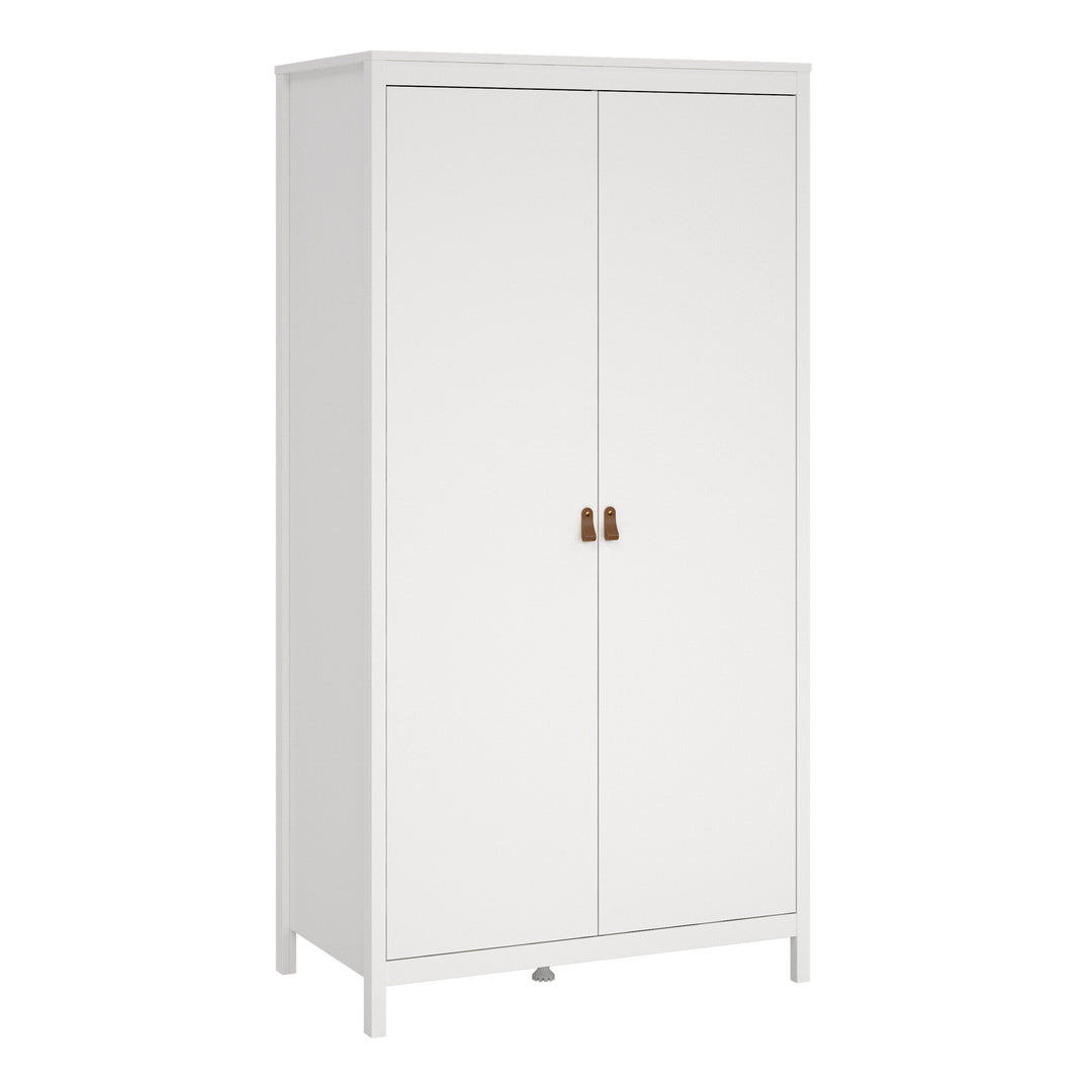 Barcelona Wardrobe with 2 doors in White - TidySpaces