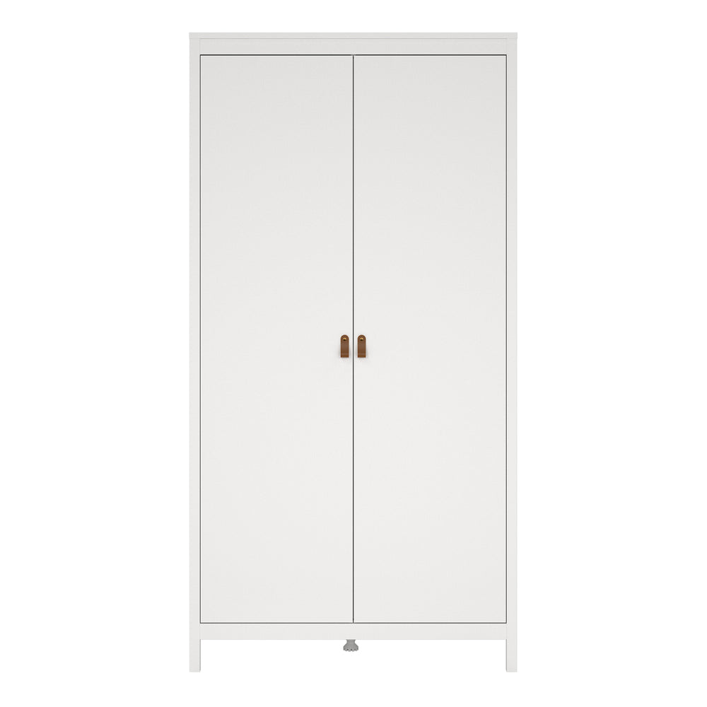 Barcelona Wardrobe with 2 doors in White - TidySpaces