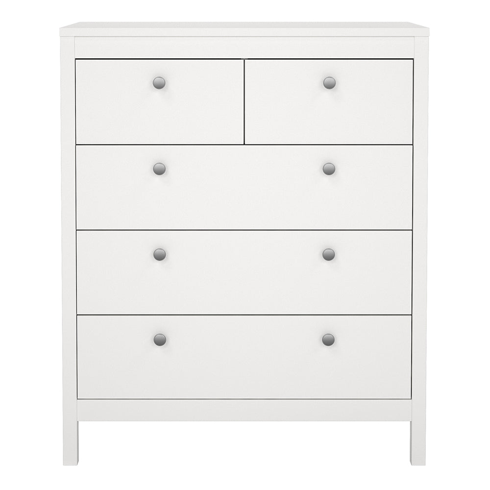 Madrid Chest 3+2 drawers in White - TidySpaces