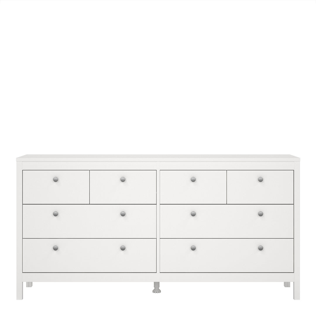Madrid Double dresser 4+4 drawers in White - TidySpaces