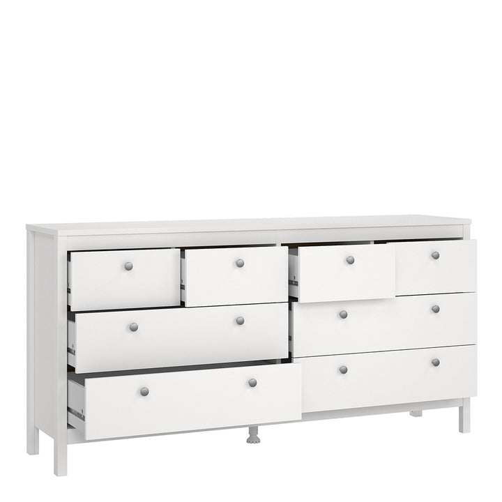 Madrid Double dresser 4+4 drawers in White - TidySpaces