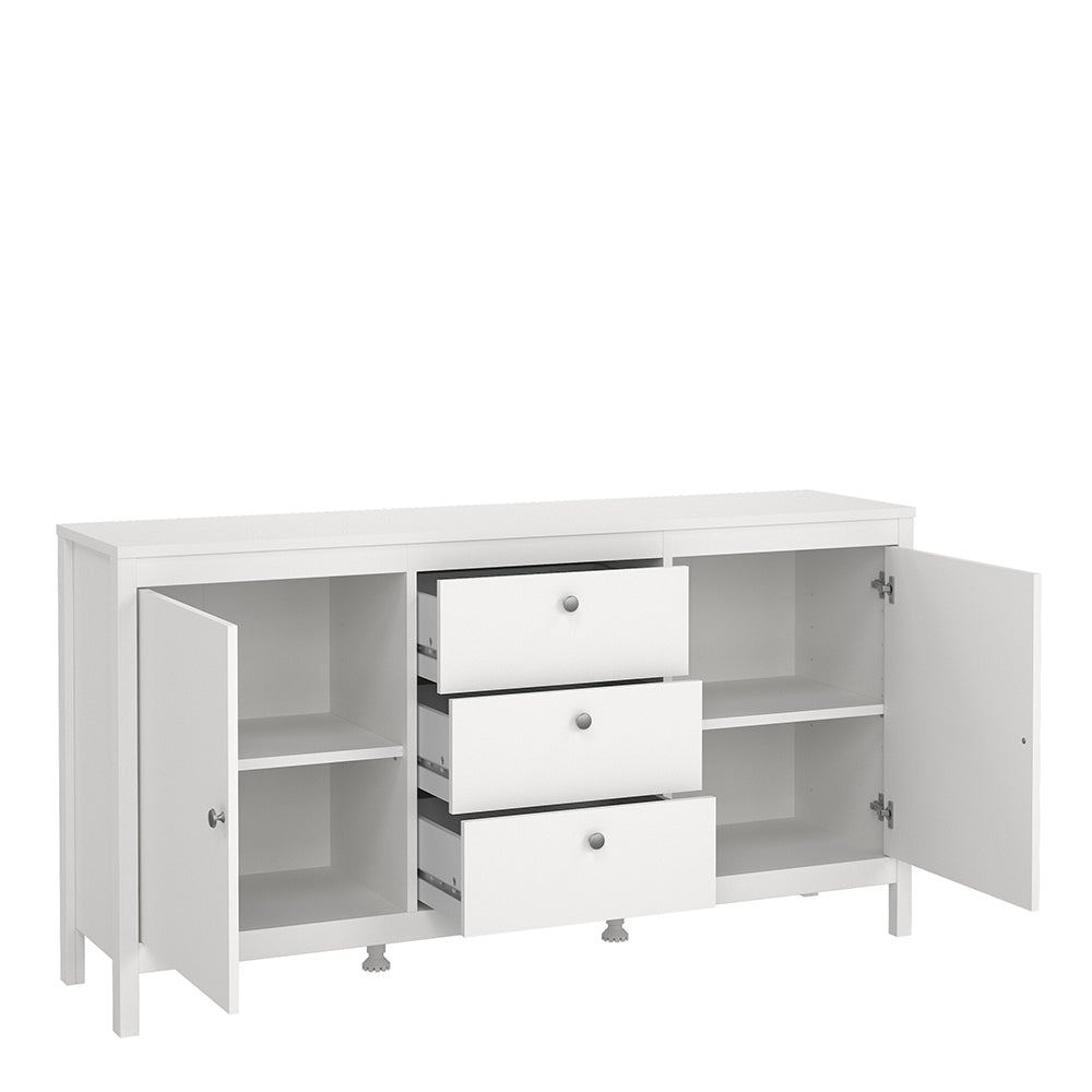 Madrid Sideboard 2 doors + 3 drawers in White - TidySpaces