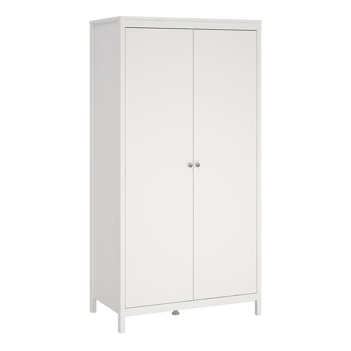 Madrid Wardrobe with 2 doors in White - TidySpaces