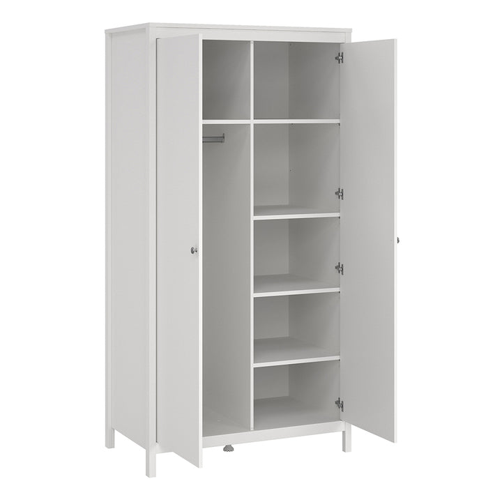 Madrid Wardrobe with 2 doors in White - TidySpaces