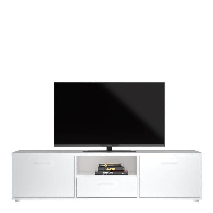 Media TV-unit with 2 doors + 1 drawer 147 cm White - TidySpaces
