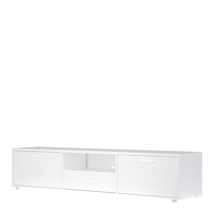 Media TV-unit with 2 doors + 1 drawer 177 cm White - TidySpaces