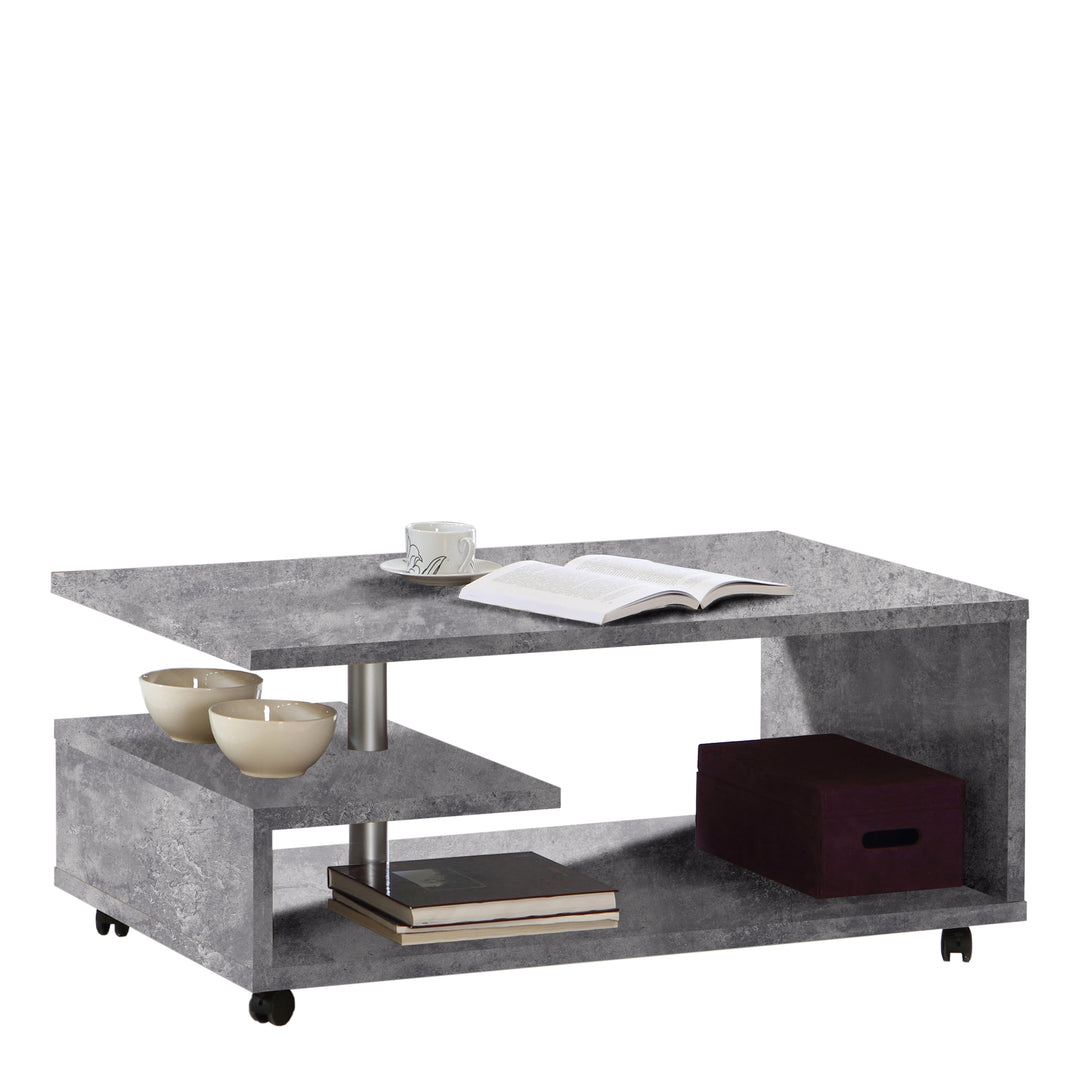 Bailey Coffee Table in Concrete Grey - TidySpaces