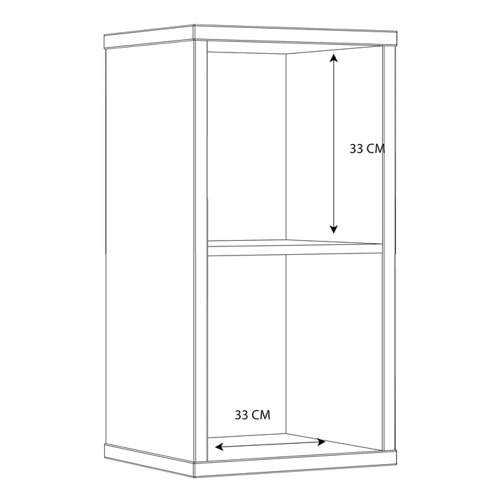 Mauro 1 Shelf Storage Unit in White High Gloss / White - TidySpaces