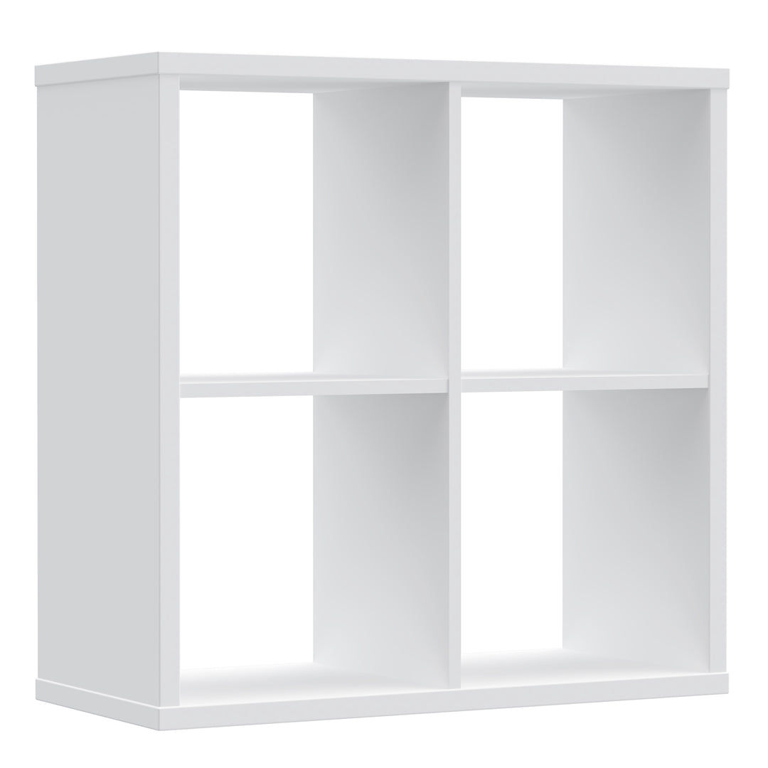 Mauro 2x2 Storage Unit in White High Gloss/White - TidySpaces