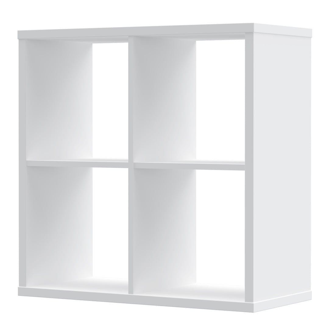 Mauro 2x2 Storage Unit in White High Gloss/White - TidySpaces