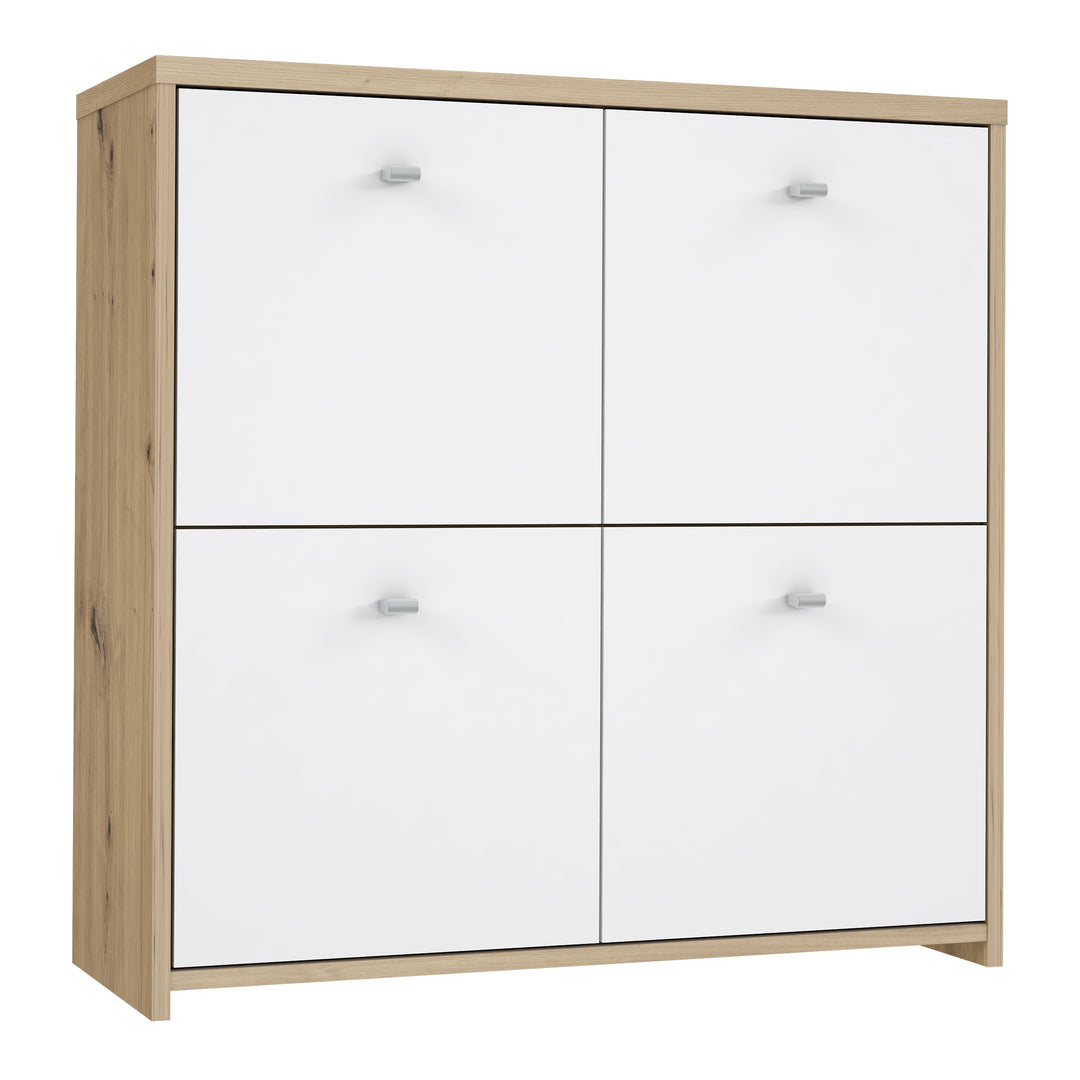 Best Chest Storage Cabinet with 4 Doors in Artisan Oak/White - TidySpaces