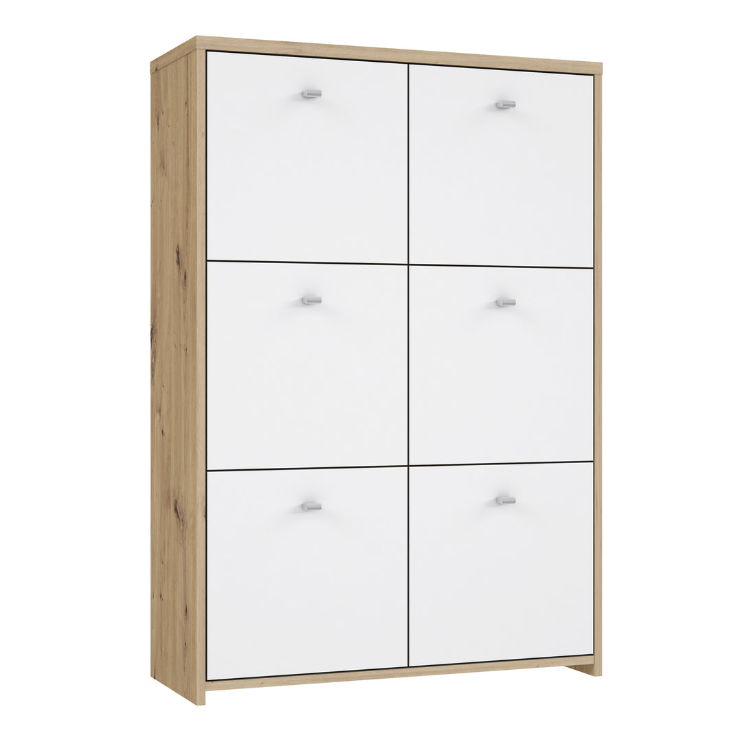 Best Chest Storage Cabinet with 6 Doors in Artisan Oak/White - TidySpaces