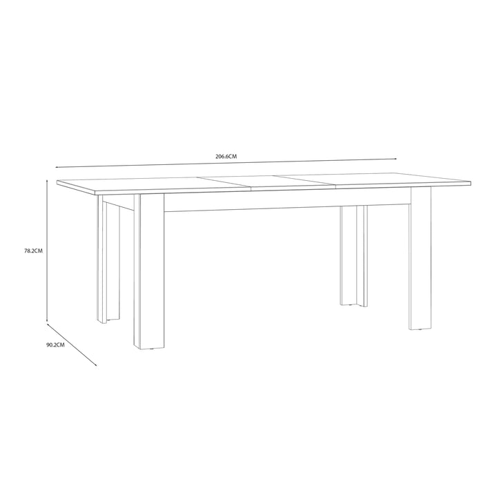 Bohol Extending Dining Table in Riviera Oak/Navy - TidySpaces