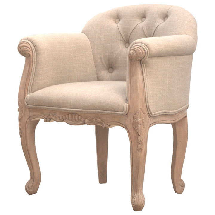French Style Deep Button Chair - TidySpaces