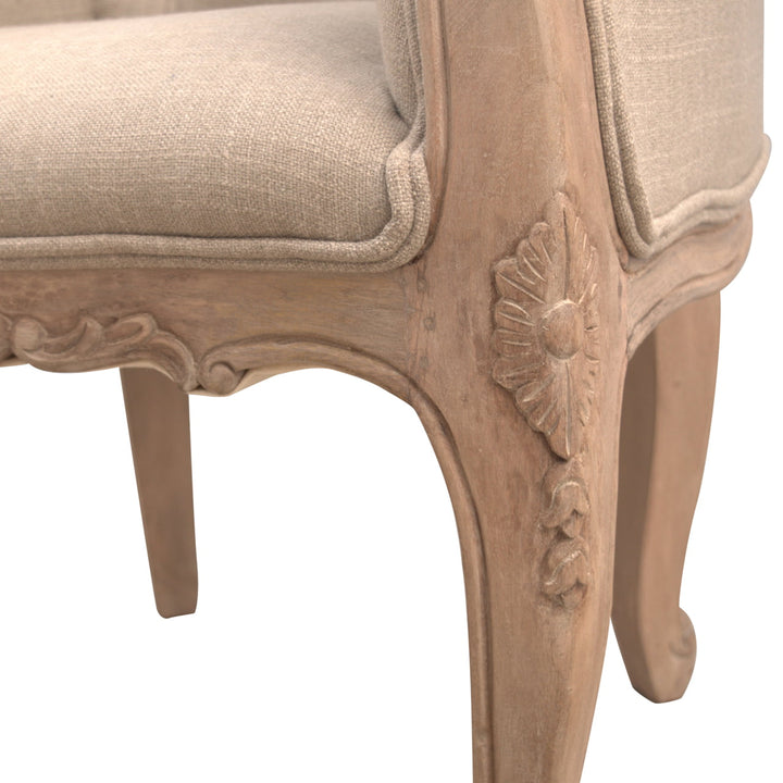 French Style Deep Button Chair - TidySpaces