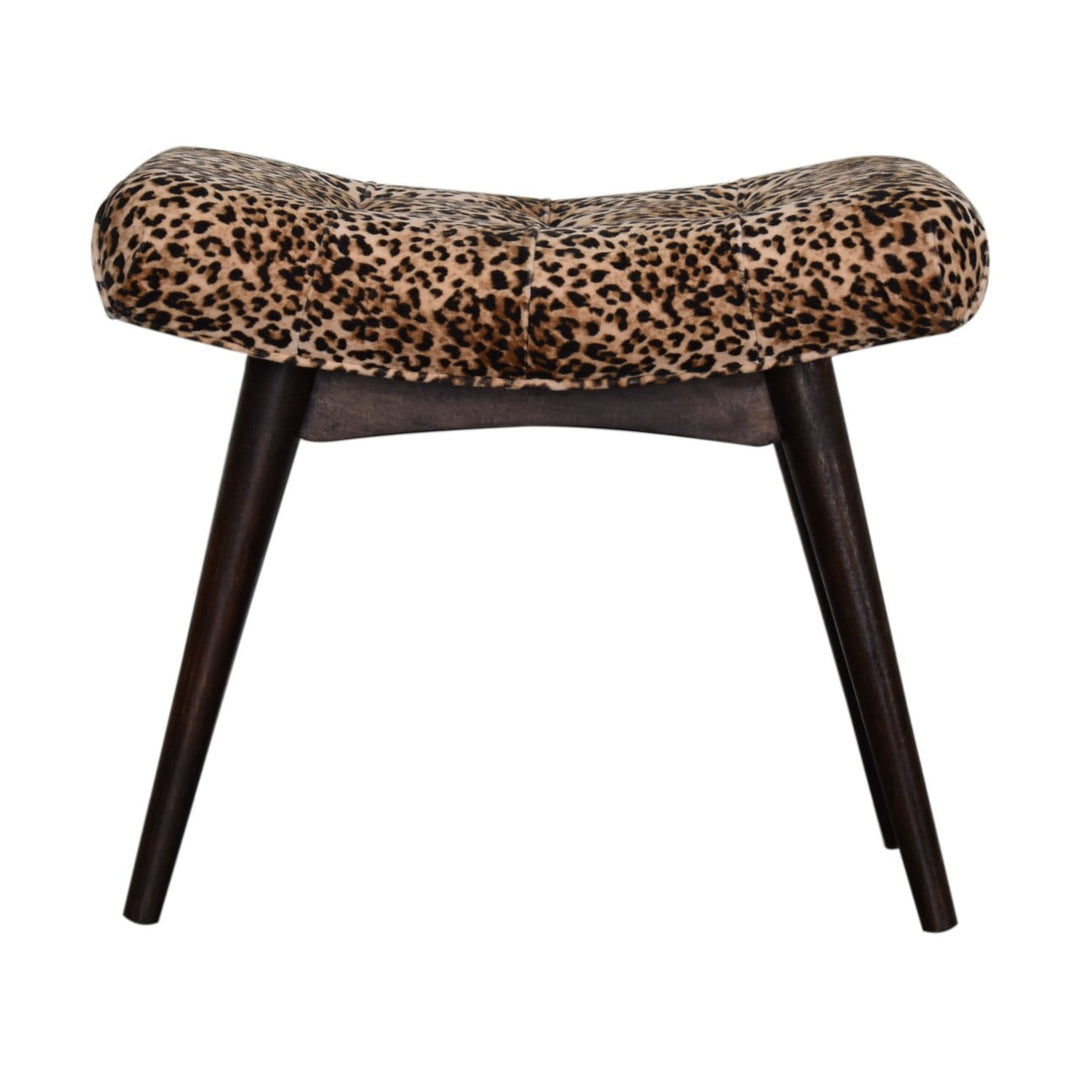 Leopard Print Curved Bench - TidySpaces